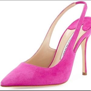Manolo Blahnik Pink Allura Slingback Pump